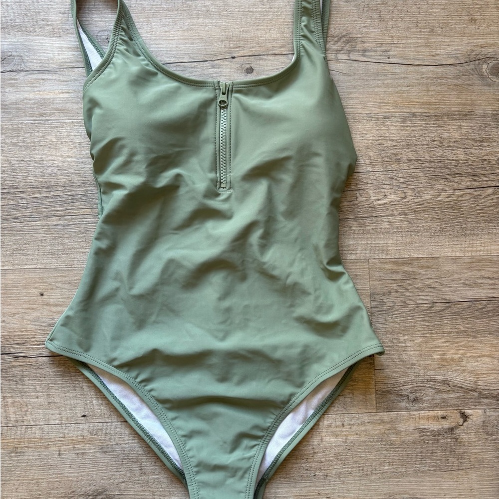 NWT Borealis Sage Green Women's One Piece Swimsuit